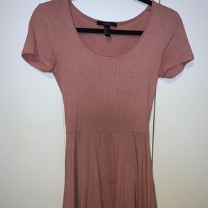 Pink ribbed dress
